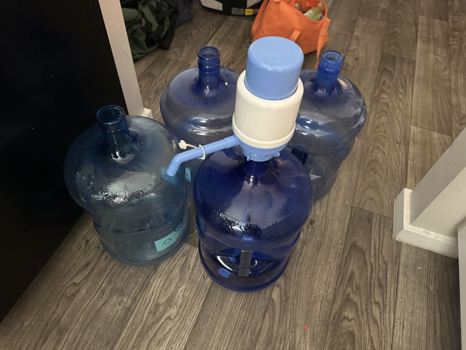 Four 5 Gallon Water Jugs $30