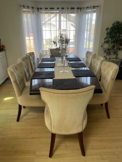 Dining table and chairs