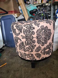 Upholstered Accent Chair Damask Print