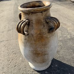 Large Decorative Ceramic Floor Vase – ~24″ Tall – Very Good Condition