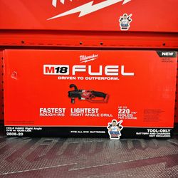 Milwaukee M18 FUEL 18V Lithium-Ion Brushless Cordless Hole Hawg 7/16 in. Right Angle Drill W/ Quick-Lok (Tool-Only)