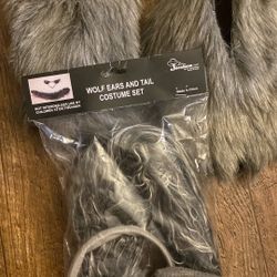 Wolf Ears, Tail And Paws Costume Set 
