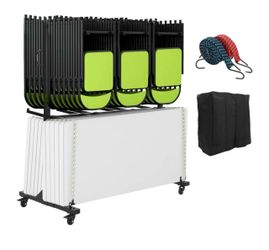 Folding table and chair cart