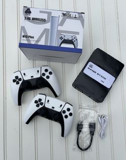 4K Game Console For TV – 20,000 Games, 2 Wireless Controllers, Plug & Play Retro Console