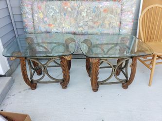 Glass end tables