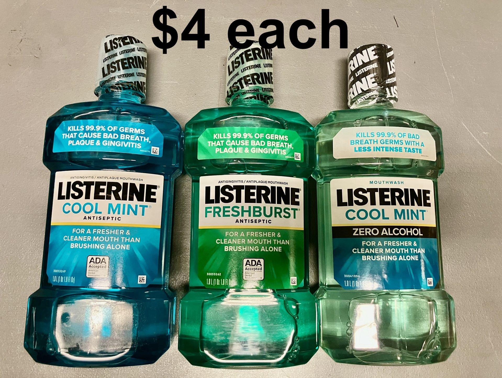 Listerine Mouthwash $4 Each