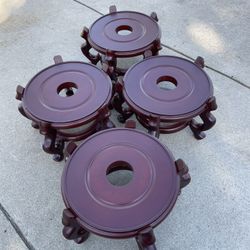 Asian Rosewood Stands ($35 each, 10.50”wide x 7.50”tall)