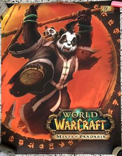 RARE Blizzcon 2011 Blizzard POSTER WORLD OF WARCRAFT: Mists of Pandaria 22x28