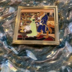 Beauty and the Beast Library Fantasy Pin from To Busy to care shop. LE 50, 5 x 5
