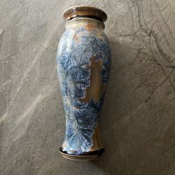 Vintage Small Crystalline Pottery Vase Signed W. Reiss