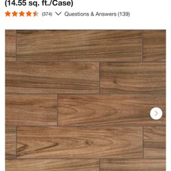 Daltile Baker Wood 6 in. x 24 in. Walnut Glazed Porcelain Floor and Wall Tile (14.55 sq. ft./Case)