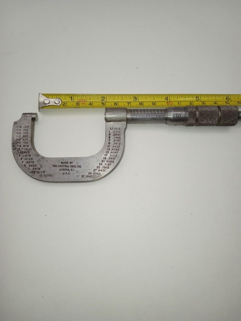 The central tool co. 2". 32nds. Outside micrometer.