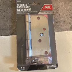 Security Door Hinge 5/8” Radius 4”  Steel (BZ)