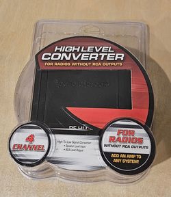 Rockford Fosgate 4-Channel Car Audio High-to-Low Signal Converter RCA output (RF-HLC4)