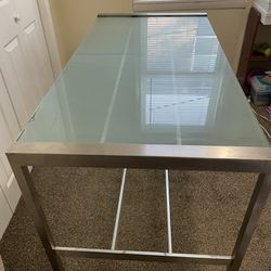 Metal and Glass Table/Desk