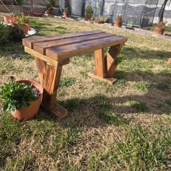 Handmade Wooden Bench Stool – Perfect for Entryway or Plants