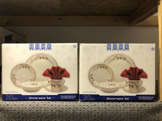 2 Holiday Dinnerware Sets