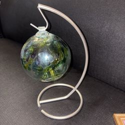 Art Glass Sphere With Stand