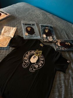 Black bape  chrome heart