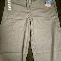 New unisex pewter gray Cherokee scrub pants