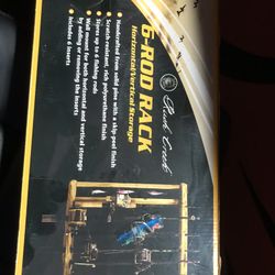 Rush Creek Fishing 6 Rod Holder New Box