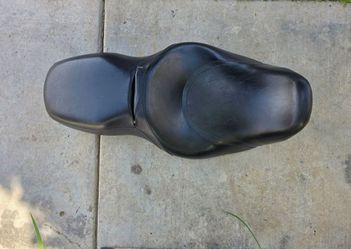 Black Motorcycle Two-Up Seat