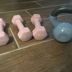 Dumbbells & Kettlebell $20