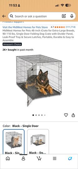 Used dog xl dog cage
