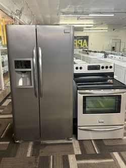 Frigidaire Stainless Refrigerator And Stove 