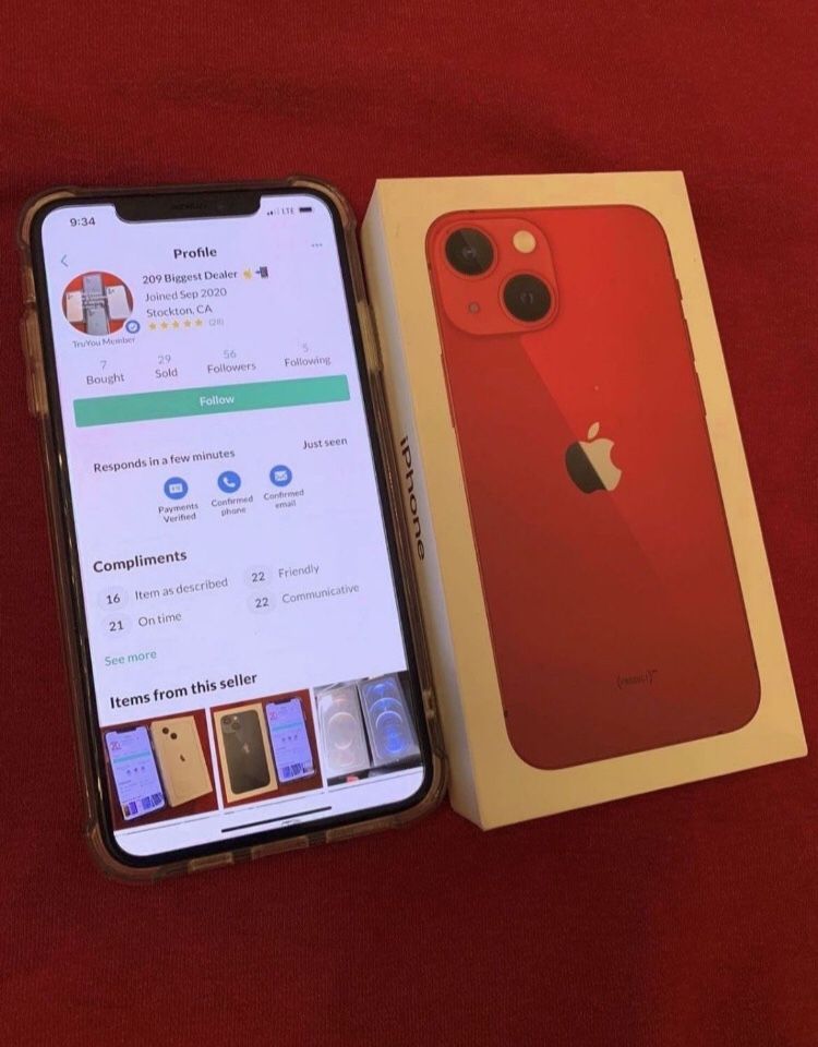 Rare iOS 15.1 New Sealed Apple iPhone 13 Mini Red $950 Or 13 Red $950 New Sealed Unlocked I Also Have Other Colors New Sealed I Can Come To You  