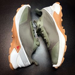 Salomon Alphacross trail running shoes mudd laps walking size 10 soldier green