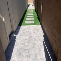 Pavers Turf Travertine Concrete 