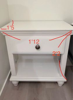 White nightstand
