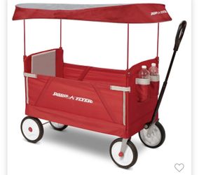 Radio Flyer EZ Fold Wagon With Canopy Like New 