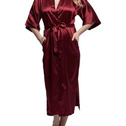 Women's Long Satin Kimono