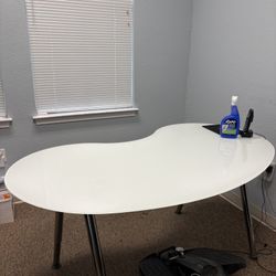 Modern Frosted Glass Table For Sale