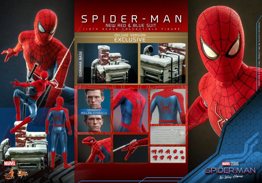 Hot Toys Spiderman Red And Blue Suit Deluxe 1/6 Marvel