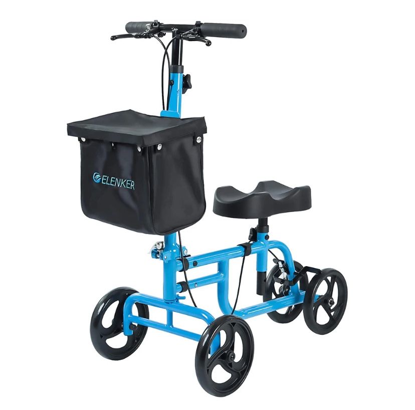 ELENKER Steerable Knee Walker With Dual Braking System