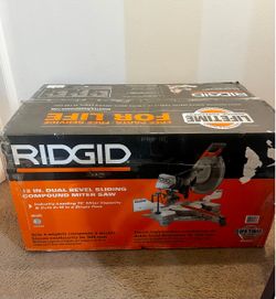 Ridgid 15 Amp 12” Dual Bevel Sliding Miter Saw