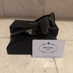 Prada Black Sunglasses w/ Case & Box
