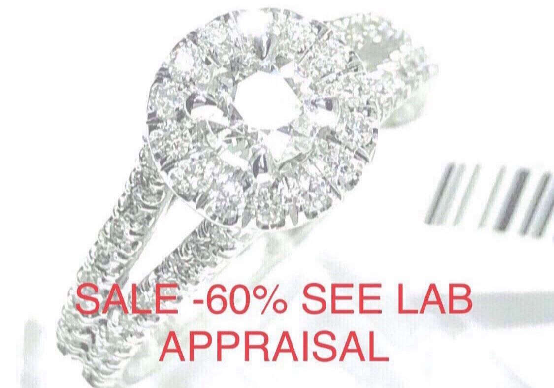 Engagement Ring Diamonds Ring Natural Diamonds 💎 RETIRING LIQUIDATION SALE-65% APPRAISED BY THE GEMOLOGICAL INSTITUTE NEW YORK L