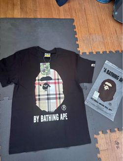 A Bathing Ape Plaid Ape Head T-Shirt