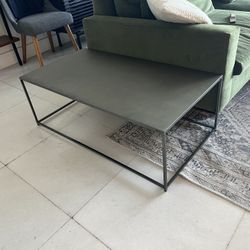 CB2 Mill Dark Grey Metal Coffee Table