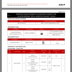 Coolant flush machine for Kia