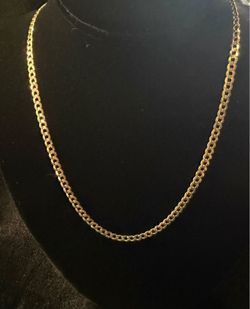 14K Yellow Gold Curb Chain 22" 4.5mm 13.1g Solid