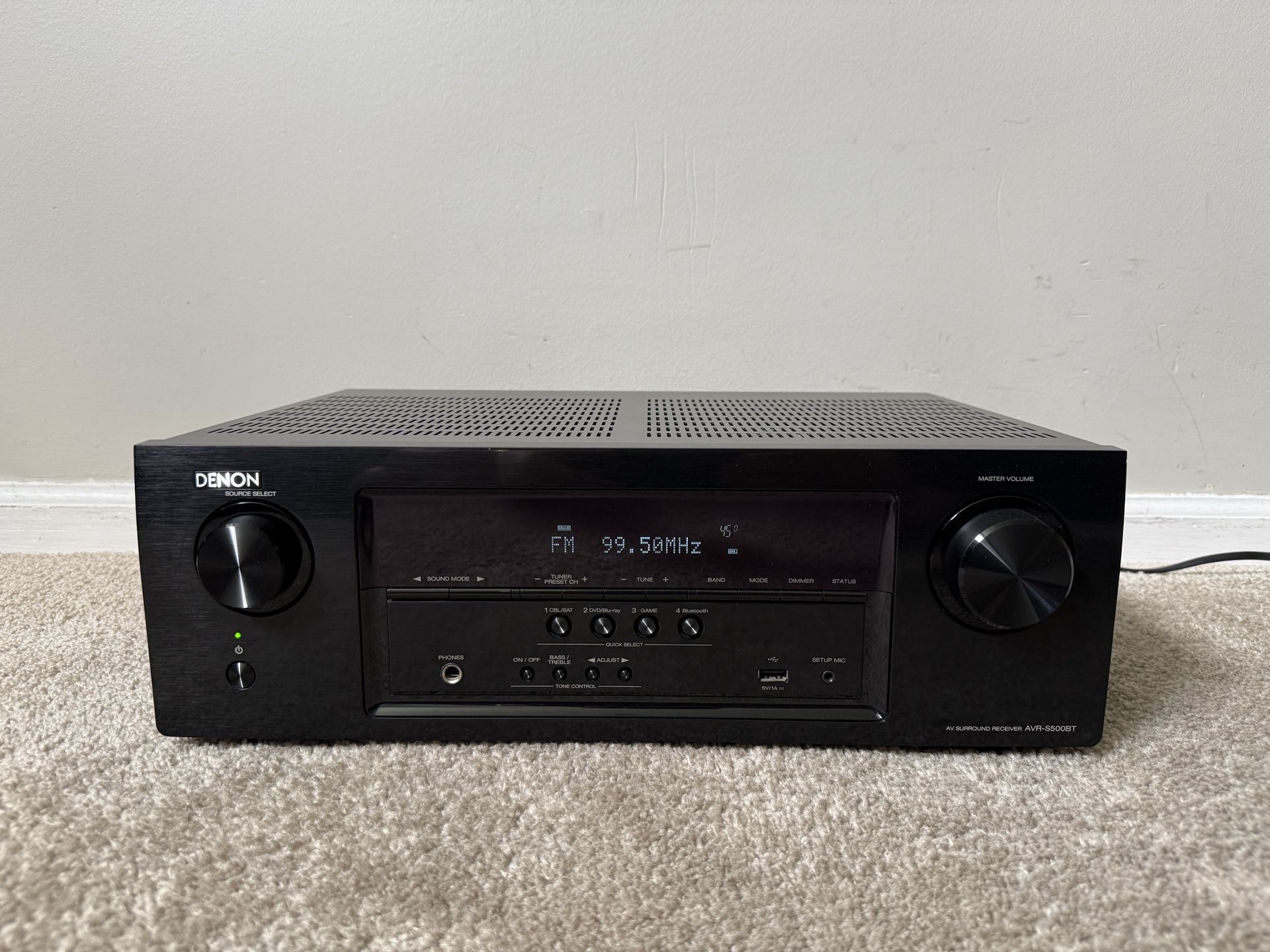 Denon AVR-S500BT 5.2 HDMI Bluetooth Home Theater Surround Receiver