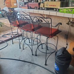 Wrought Iron Patio Bar Stools
