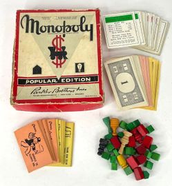 Vintage 1950s Monopoly Parker Brothers Inc. -NO BOARD