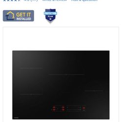 Samsung 30-in Smart Induction Cooktop with 4 Elements and Touch Screen Control Panel - Black