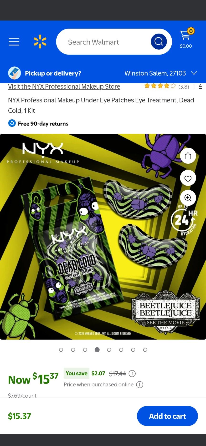 SALE! Beetlejuice Under Eye Patches